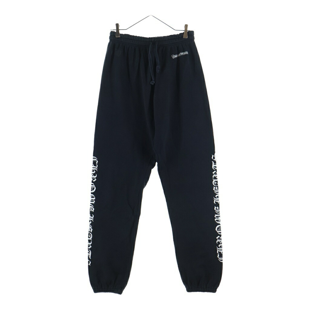 CHROME HEARTS(クロムハーツ) サイズ:M SWTSHRT PANTS フロントスクロールラベル 再度ロゴプリント スウェットパンツ ブラック【中古】【程度B】【カラーブラック】【取扱店舗OneStyle原宿店】｜ブランド買取・販売　BRING
