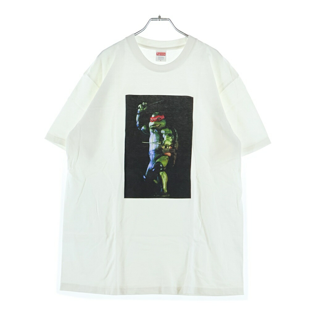 SUPREME(シュプリーム) 大きさ:L 21SS Teenage Mutant Ninja Turtles Raphael Tee 半袖 カットソー プルオーバー 白いこと【中古】【座標軸B】【色合い白いこと】【取りまわしバス発着場BRING横浜ビブレ店】