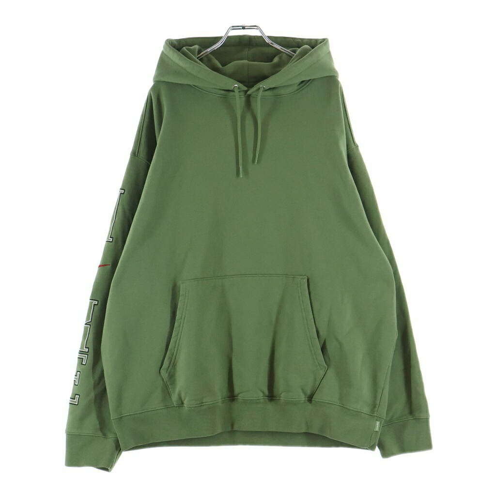 SUPREME(シュプリーム) 大いさ:XL 24SS ×NIKE Hooded Sweatshirt ナイキ ロゴタイプ刺しゅう 汗水 ティーシャツパーカー フーディ 緑であること FQ0759-339【中古】【座標軸B】【色合い緑であること】【取りまわしバス発着場BRING横浜ビブレ店】