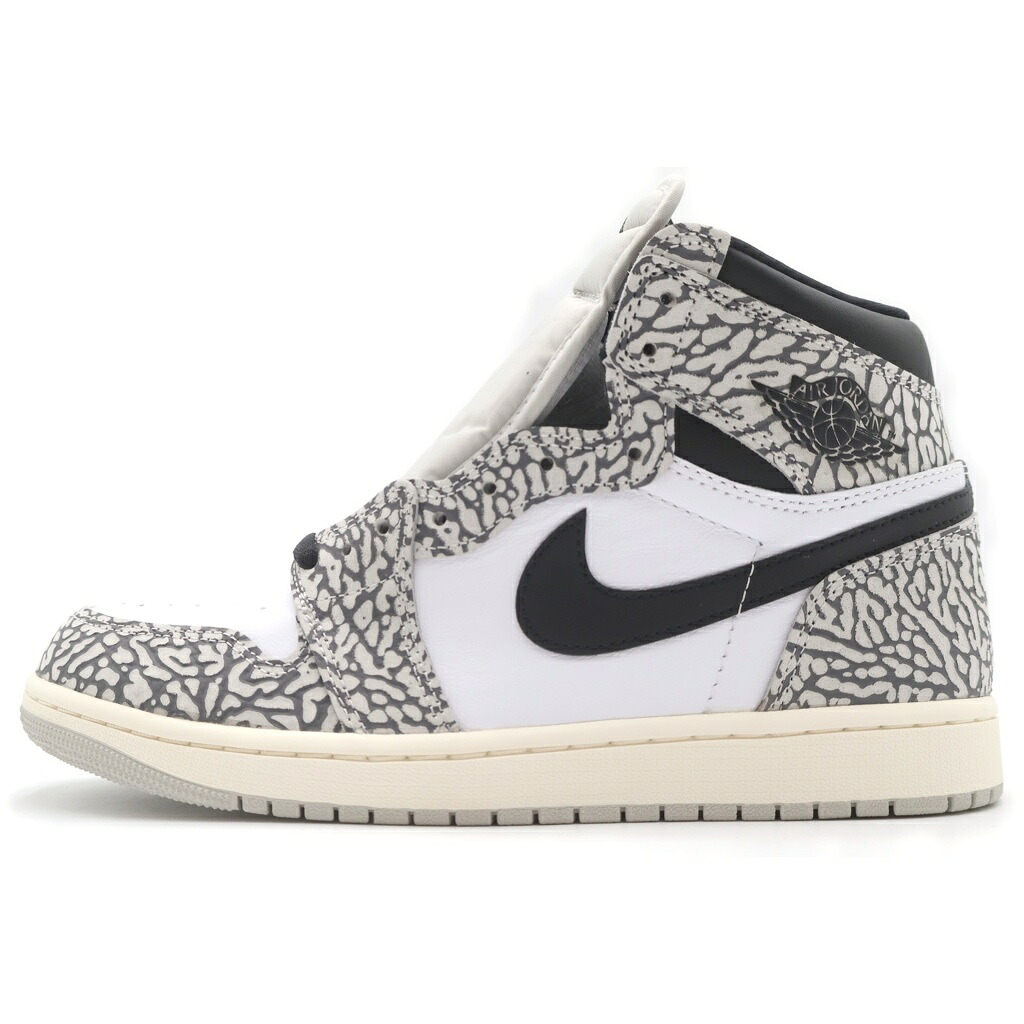 NIKE(ナイキ) 大きさ:27.0糎 AIR JORDAN 1 RETRO HIGH OG WHITE CEMENT ELEPHANT DZ5485-052 エアジョーダン1 白いことセメント質 ハイカットスニーカー 白いこと/薄墨色 US9/27糎【新古品/中古】【座標軸S】【色合い黒いこと】【オンライン制限事項商いもの】