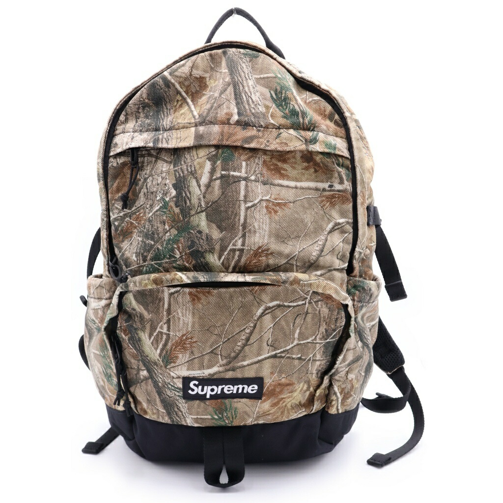 SUPREME(シュプリーム) 25AW denim Backpack Real Tree Camo 実際的天然木 AP家鴨 家鴨フラ 背嚢 うしろ側容器に並べる カーキ【中古】【座標軸B】【色合いカーキ】【取りまわしバス発着場BRING WASTE_NOT】