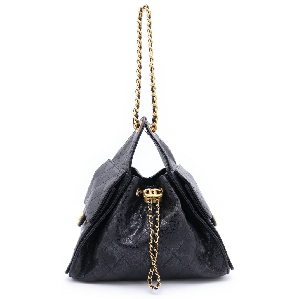 CHANEL(シャネル) シャネル25 スモール キャビアスキン ショルダーバッグ ブラック AS5293 ゴールド金具【中古】【程度A】【カラーブラック】【取扱店舗BRING：RED新宿東口店】｜ブランド買取・販売　BRING 446,371円