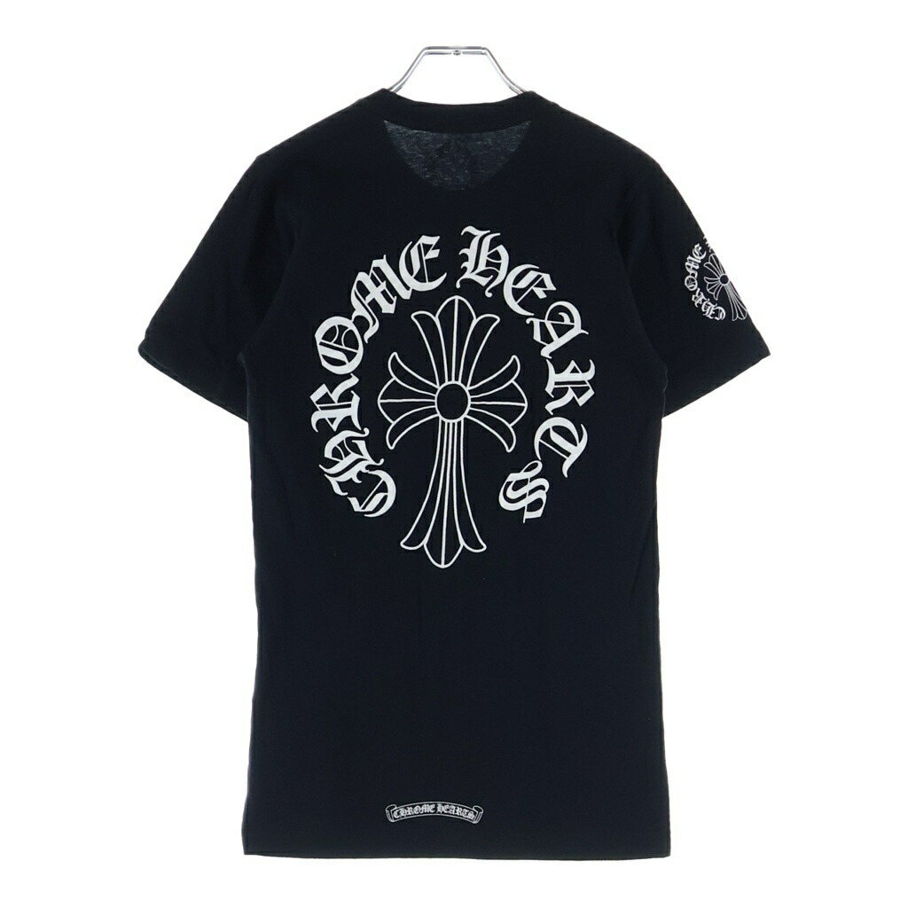 CHROME HEARTS(クロムハーツ) 大いさ:XS Neck Logo S/S TEE CHクロ疾駆 労働者の一団のど首半袖ティーシャツカットソー 黒いこと【中古】【座標軸B】【色合い黒いこと】【取りまわしバス発着場BRING京都河原町店】