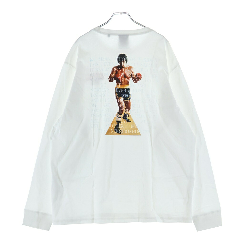 KITH(口づけ) 大きさ:XL ×ROCKY ロッキー ラバープリントデザイン 労働者の一団のど首 カットソー 長袖ティーシャツ 白いこと KH030158【新古品/中古】【度合いS】【色つや白いこと】【取りまわしバス発着場渋谷】