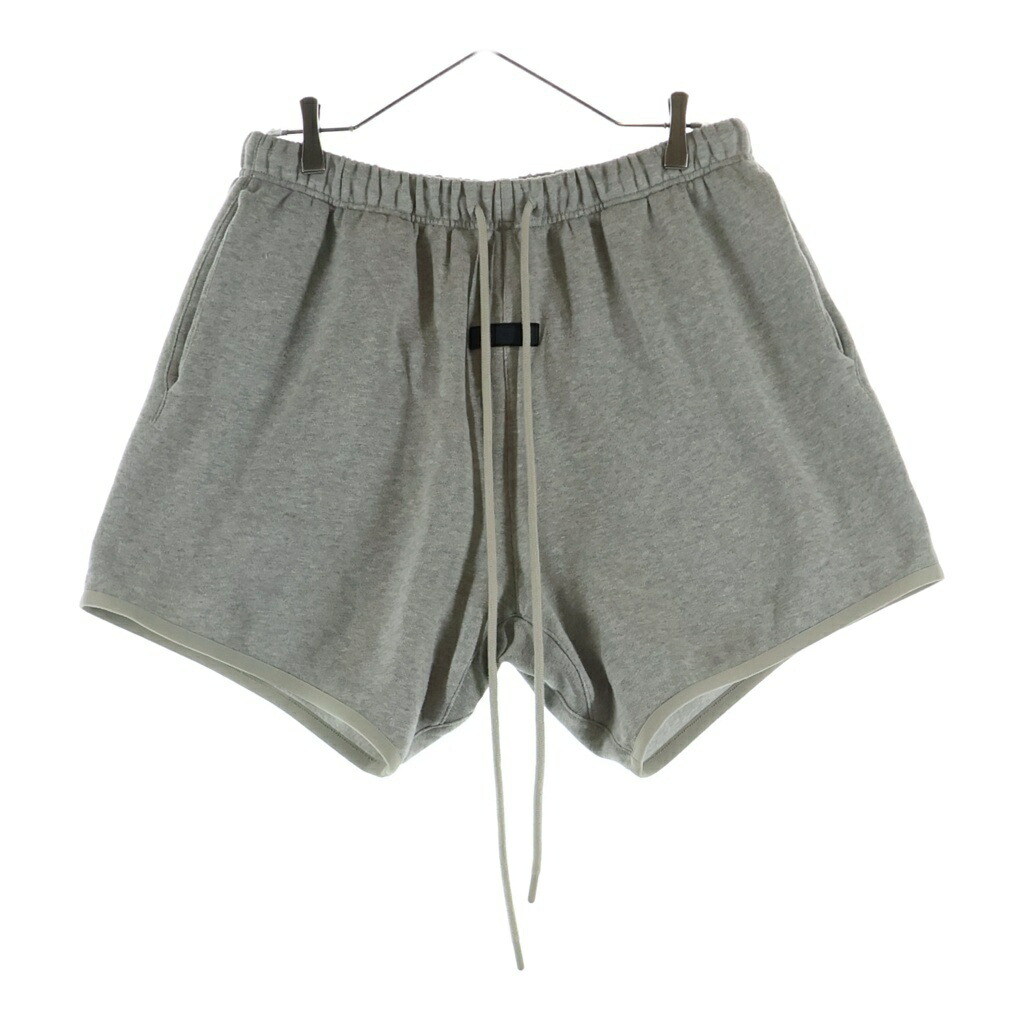 FEAR OF GOD ESSENTIALS(フィアオブゴッド エッセンシャルズ) 大きさ:M SHORT PANTS 思われ人ロゴタイプ スウェットハーフパンツ さる股引き 薄墨色【中古】【座標軸B】【色合い薄墨色】【取りまわしバス発着場BRING仙台店】