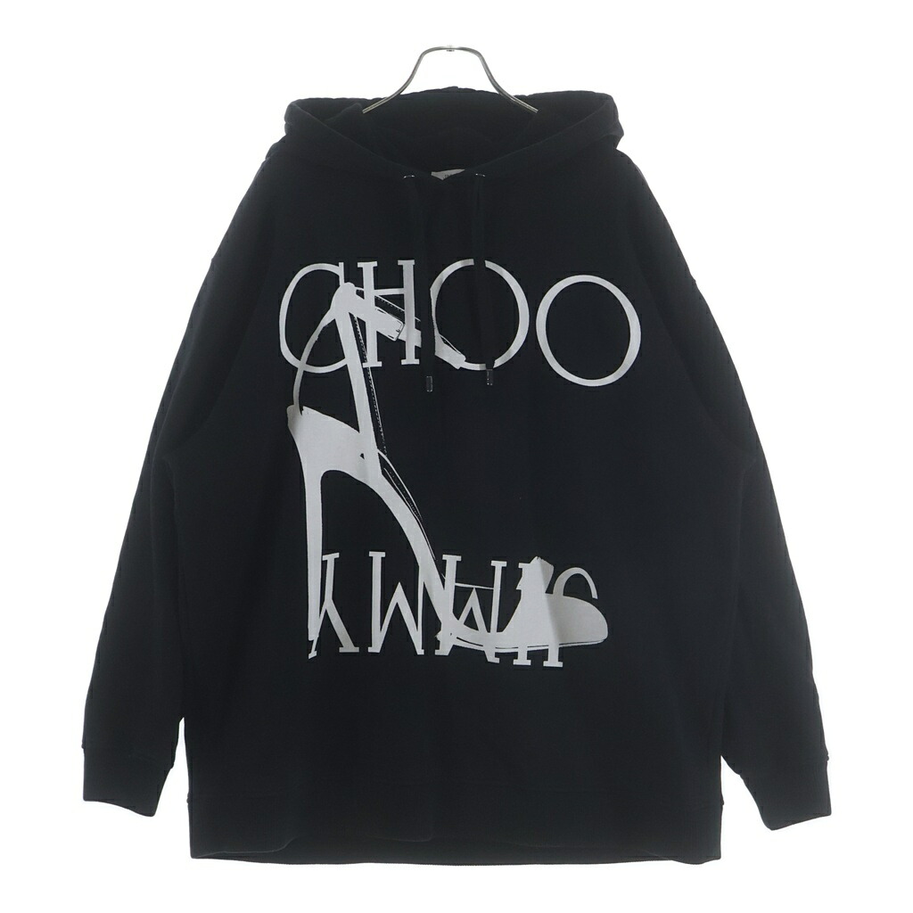 JIMMY CHOO(ジミーチュウ) サイズ:L ロゴプリント プルオーバー フーディー スウェット パーカー ブラック【中古】【程度A】【カラーブラック】【取扱店舗BRING横浜ビブレ店】｜ブランド買取・販売　BRING 7,227円