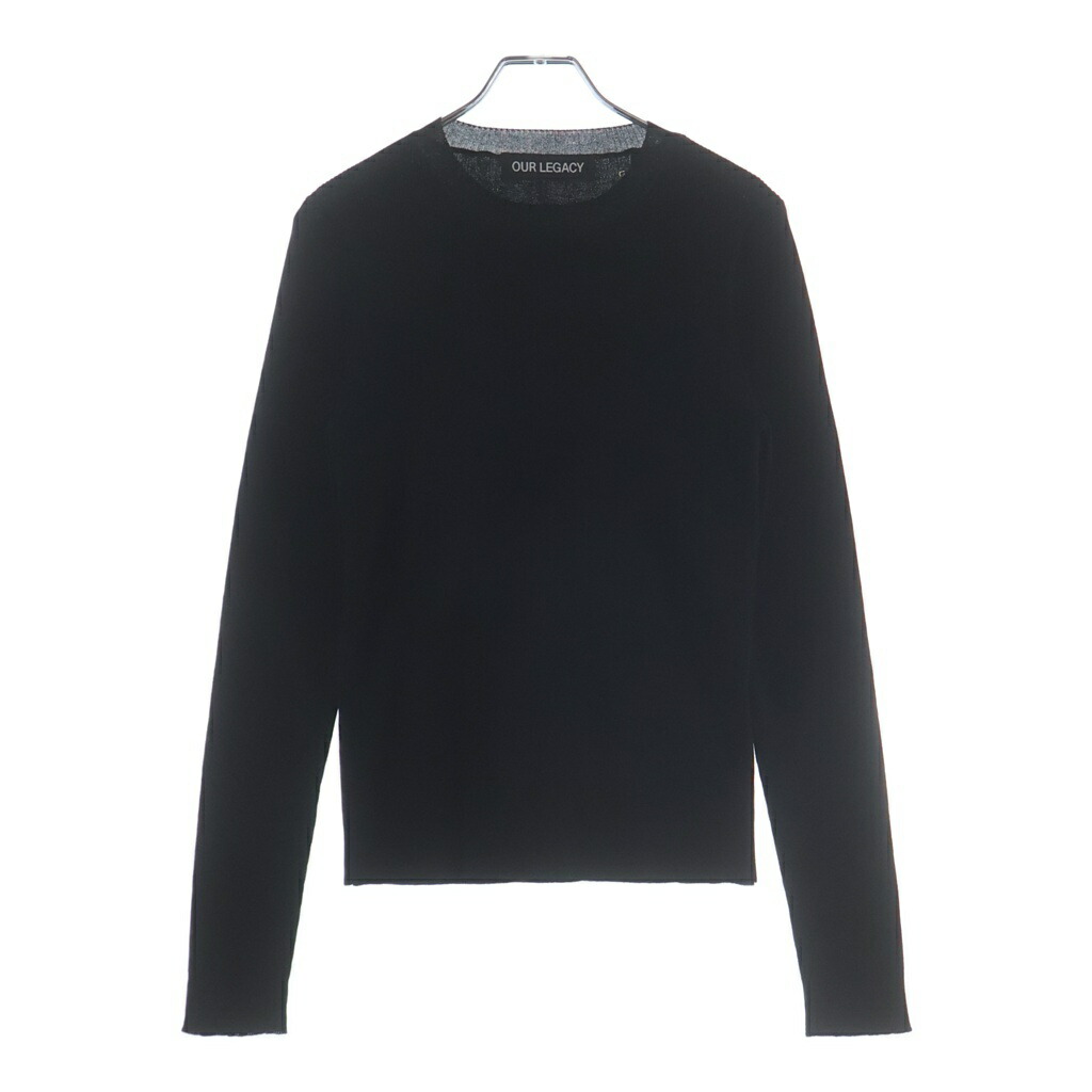 OUR LEGACY(アワーレガシー) 大きさ:44 COMPACT ROUNDNECK パウダーコンパクト ラウンドのど首 リブニット プルオーバー 黒いこと M2243CL【新古品/中古】【度合いS】【色つや黒いこと】【取りまわしバス発着場BRING仙台店】