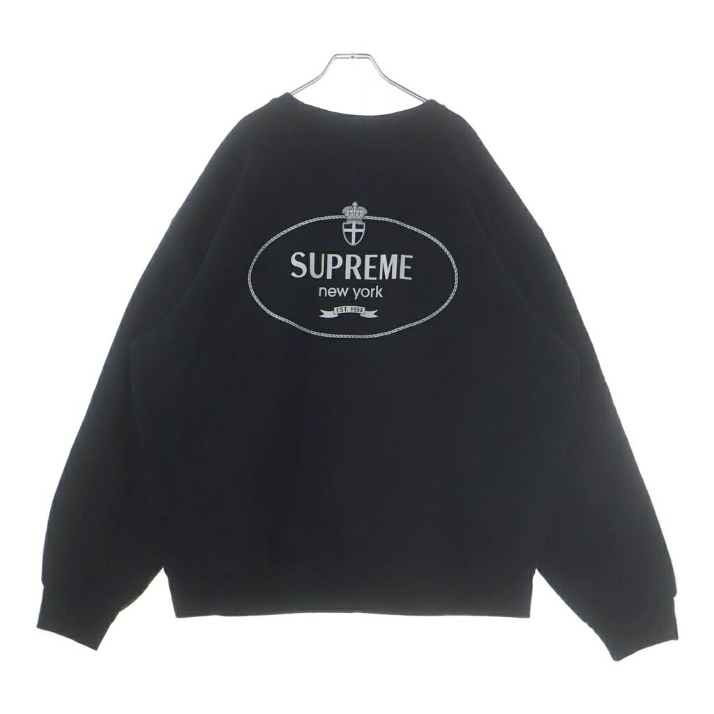 SUPREME(シュプリーム) 大きさ:XXL 24AW Crest Crewneck クレスト クルーネックスウェットトレーナー 黒いこと【中古】【度合いB】【色つや黒いこと】【取りまわしバス発着場BRING札幌店】