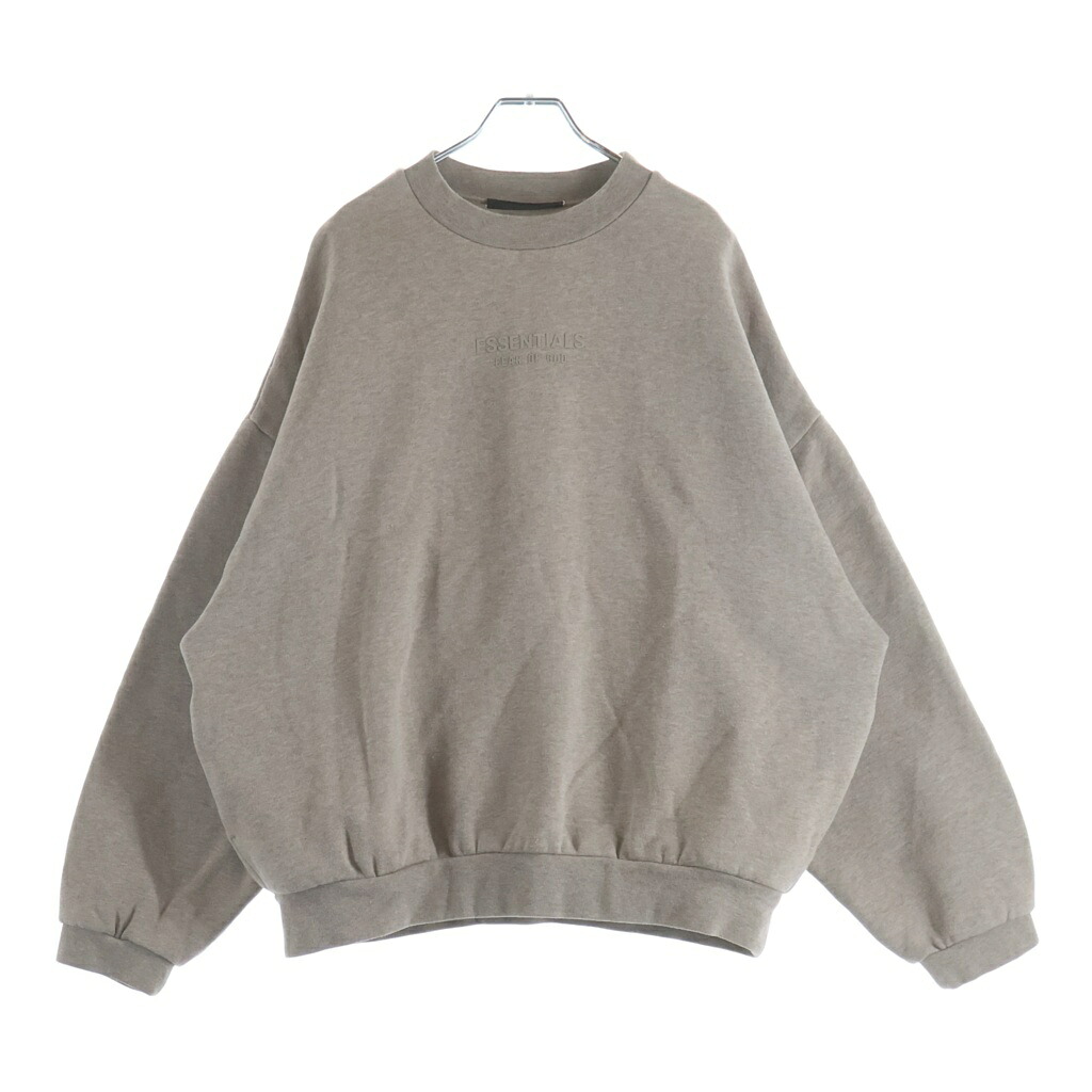 FEAR OF GOD ESSENTIALS(フィアオブゴッド エッセンシャルズ) 大きさ:M Crewneck Sweatshirts クルーネックスウェットシャツ ラバーロゴスウェットトレーナー 赤銅色【新古品/中古】【座標軸S】【色合い赤銅色】【取りまわしバス発着場BRING横浜ビブレ店】