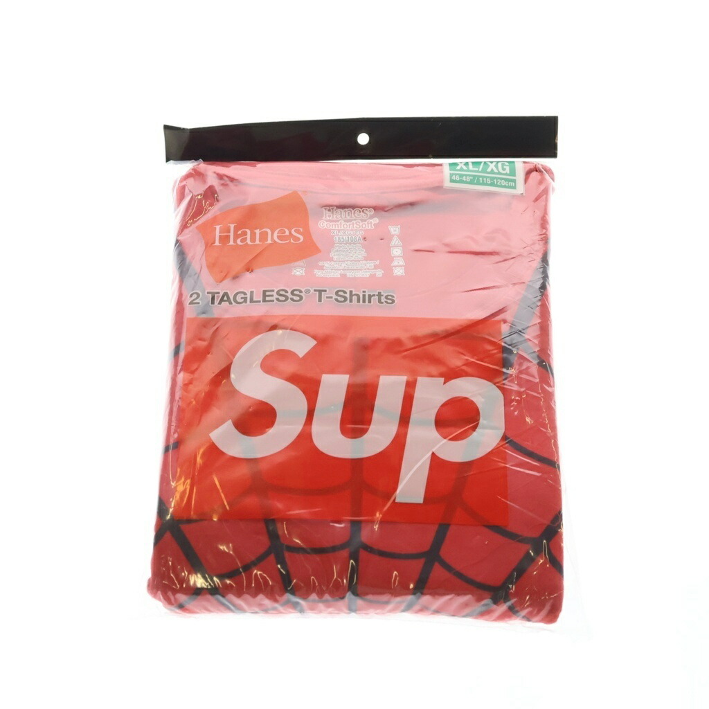 SUPREME(シュプリーム) 大きさ:XL 26SS × Hanes Spider-Man Tagless Tees RED 2 Pack ヘインズ スパイダーマン 曳き船受け答え 労働者の一団のど首 半袖ティーシャツ 2容器に並べる 赤いこと【新古品/中古】【度合いN】【色つや赤いこと】【取りまわしバス発着場BRING THRIFT CLOSET 幕張店】