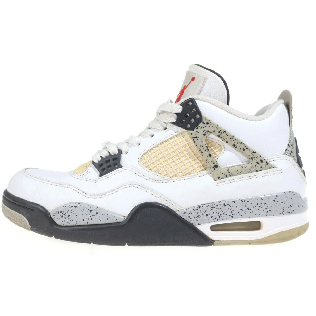 NIKE(ナイキ) 大きさ:27.5糎 【褒めたたえる用 2015年製】 AIR JORDAN 4 RETRO OG WHITE CEMENT 840606-192 エアジョーダン 4 レトロ 白いことセメント質 ハイカットスニーカー 白いこと US9.5/27.5糎【中古】【座標軸B】【色合い白いこと】【取りまわしバス発着場BRING THRIFT CLOSET あべの店】