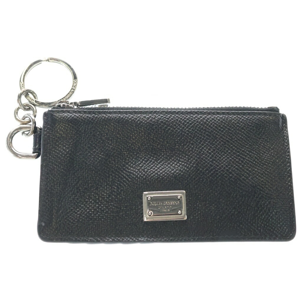 DOLCE \u0026 GABBANA(ドルチェアンドガッバーナ) カーフスキン 輪っか\u0026ロゴタイプ一皿一皿 歌留多入れもの【中古】【座標軸B】【色合い黒いこと】【取りまわしバス発着場BRING THRIFT CLOSET 幕張店】