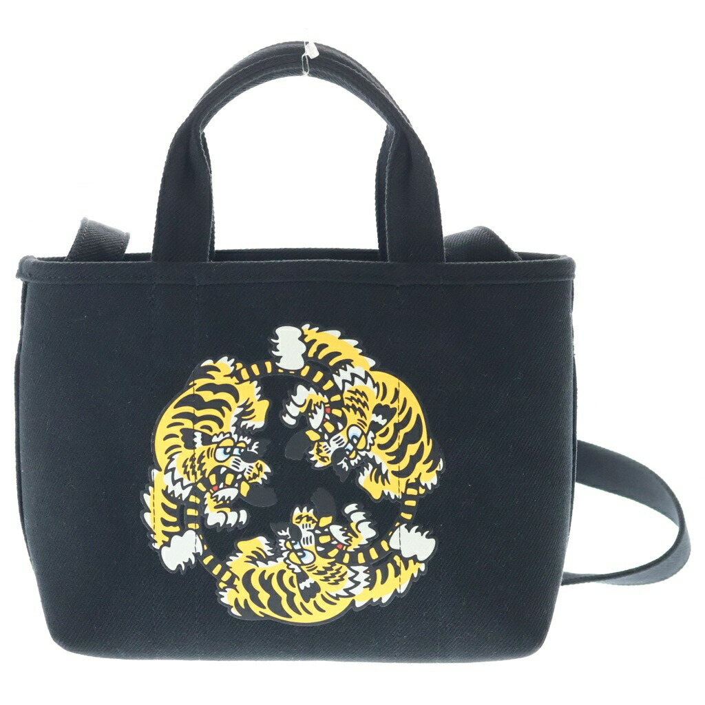 KENZO(ケンゾー) ×VERDY スモールトートバッグ 黒いこと【中古】【座標軸A】【色つや黒いこと】【取りまわしバス発着場原宿】