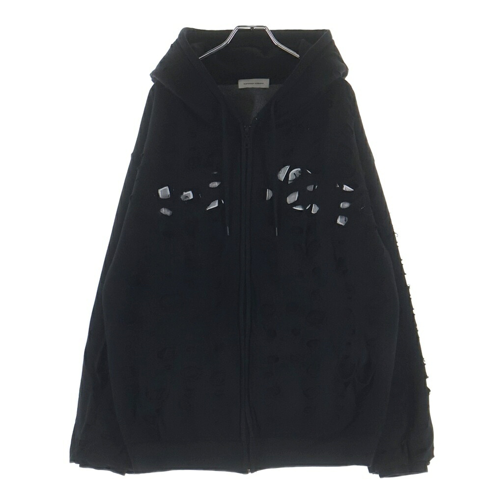 ALEXANDER DIGENOVA(アレキサンダーディジェノバ) 大きさ:os Double Layer Hoodie ダブルレイヤード ジップアップ フーディ パーカー 黒いこと【中古】【度合いB】【色つや黒いこと】【取りまわしバス発着場BRING渋谷ANNEX店】