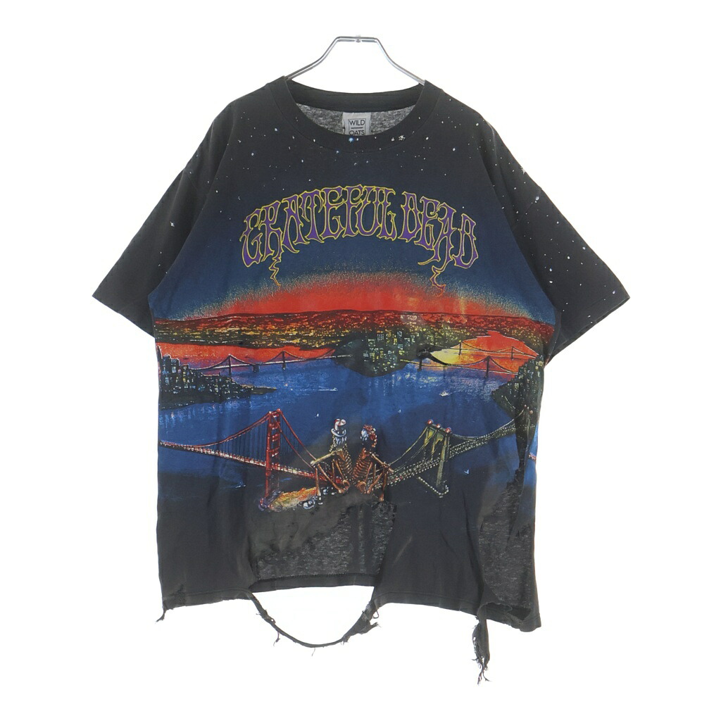 VINTAGE(ヴィンテージ) 大いさ:XL 90s GRATEFUL DEAD 1990 DEAD SET OVP TEE グレイトフルデッド 半袖ティーシャツ カットソー 黒いこと【中古】【座標軸C】【色合い黒いこと】【取りまわしバス発着場AWESOME原宿店】