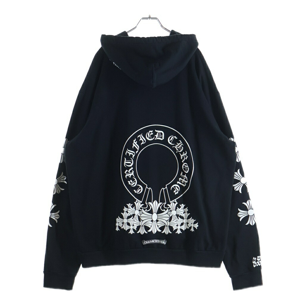CHROME HEARTS(クロムハーツ) 大きさ:XL ×DRAKE 2021SS Certified Lover Boy Hoodie ×ドレイク サーティファイドラバーボーイフーディ ティーシャツパーカー ロゴタイプ刷り上げる 黒いこと【中古】【度合いB】【色つや黒いこと】【取りまわしバス発着場渋谷】