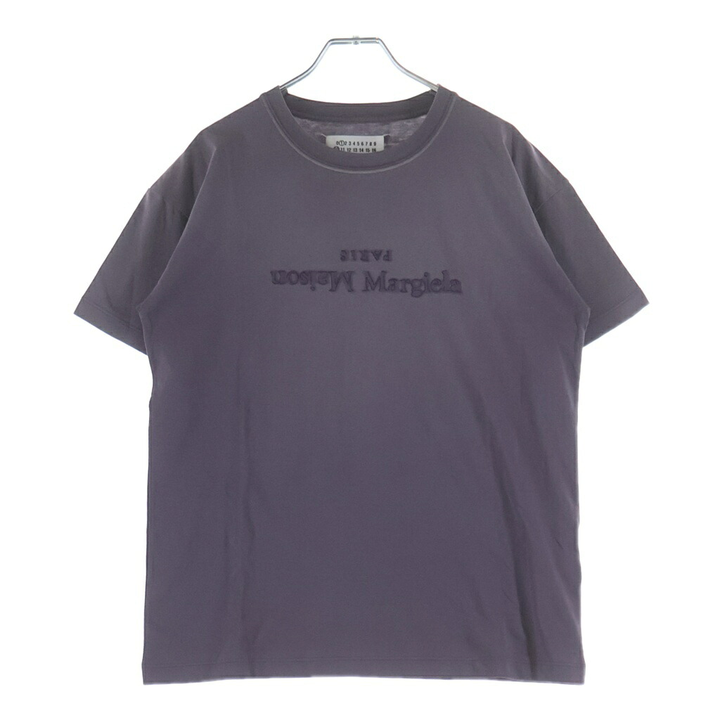 Maison Margiela(メゾンマルジェラ) サイズ:XS 24SS リバースロゴ刺繍 クルーネック 半袖 Tシャツ カットソー パープル S51GC0526 S20079【中古】【程度A】【カラーパープル】【取扱店舗BRING大宮店】｜ブランド買取・販売　BRING