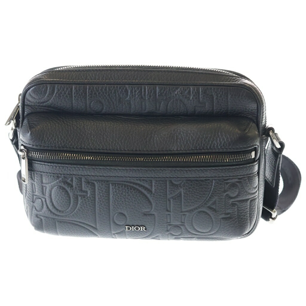 Christian Dior(クリスチャンディオール) Rider 2.0 ライダー ジップ メッセンジャーバッグ ショルダーバッグ グラビティ レザー & グレインドカーフスキン ブラック【中古】【程度A】【カラーブラック】【取扱店舗新宿】｜ブランド買取・販売　BRING 104,113円