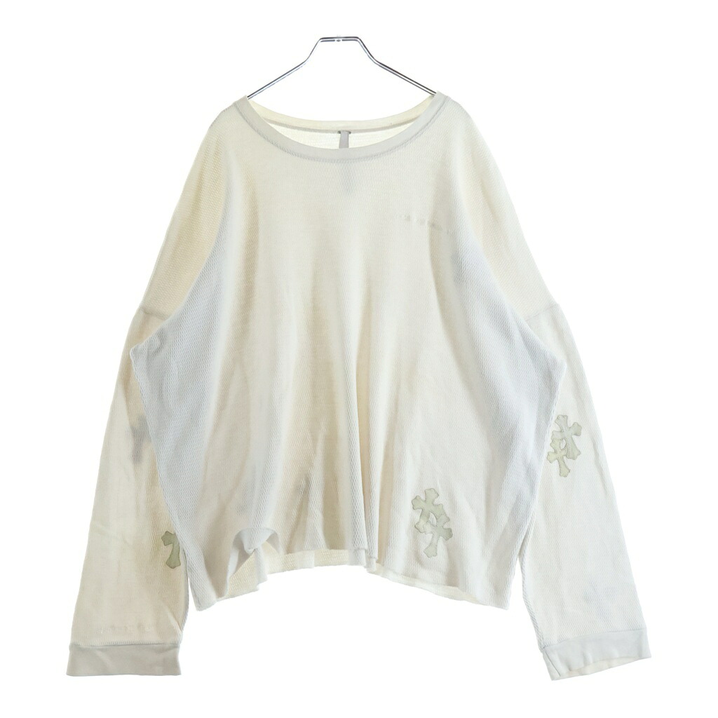 CHROME HEARTS(クロムハーツ) 大きさ:XL GRP Y NOT U OVRSZD PLV THRML サーマルロングスリーブ レザークロスパッチ付き添い人長袖カットソー【中古】【度合いB】【色つや白いこと】【取りまわしバス発着場OneStyle新宿店】