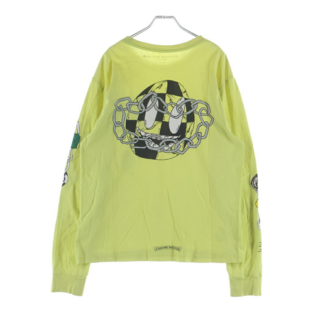 CHROME HEARTS(クロムハーツ) 大きさ:L MATTY BOY PPO CHAIN GAME L/S T-SHIRT マッティボーイ チェーン店取り組み 長袖プルオーバー ロンT 黄色【中古】【座標軸B】【色合い黄色】【取りまわしバス発着場BRING横浜ビブレ店】