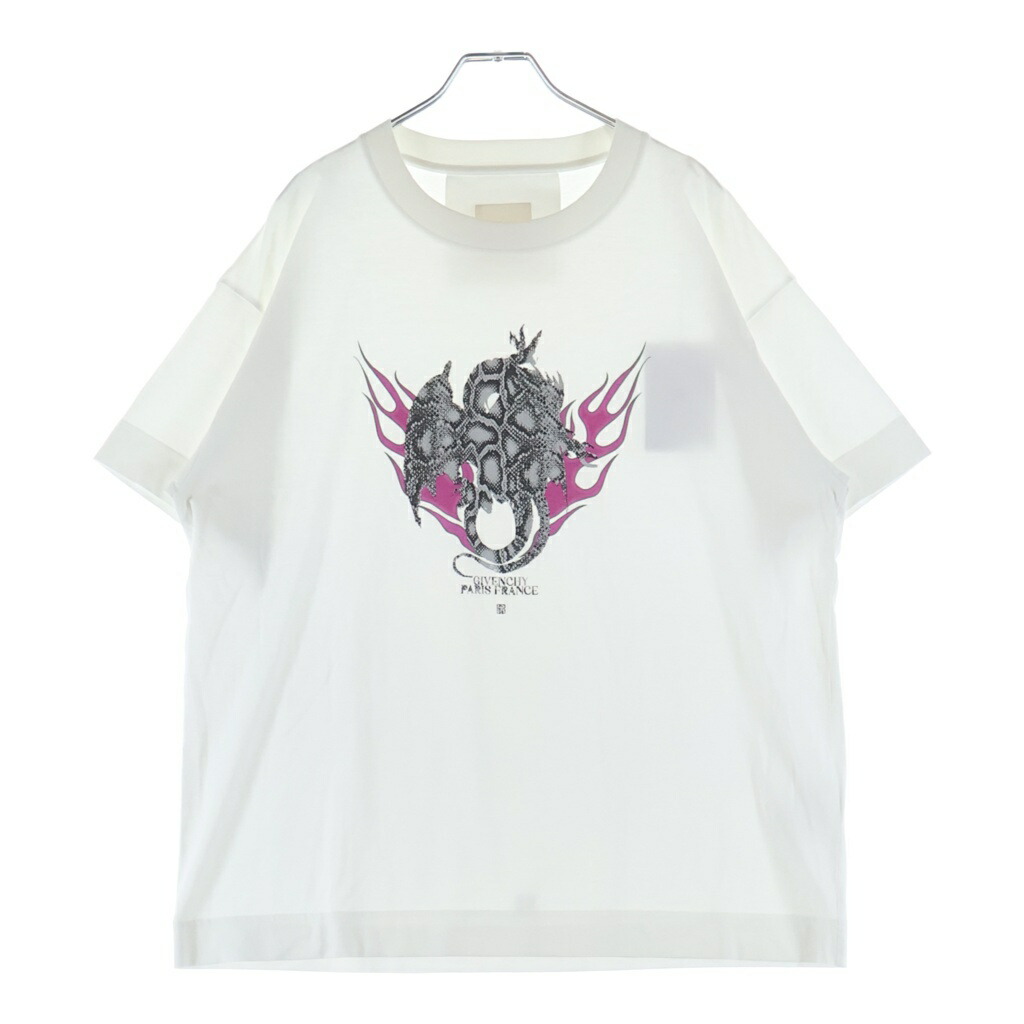 GIVENCHY(ジバンシィ) 大きさ:S 24SS BOXY S/S T-SHIRT 向こう正面刷り上げるプルオーバー 半袖クルーネックカットソー 白いこと BM71JB3YJY【中古】【座標軸A】【色合い白いこと】【取りまわしバス発着場BRING梅田茶屋町店】