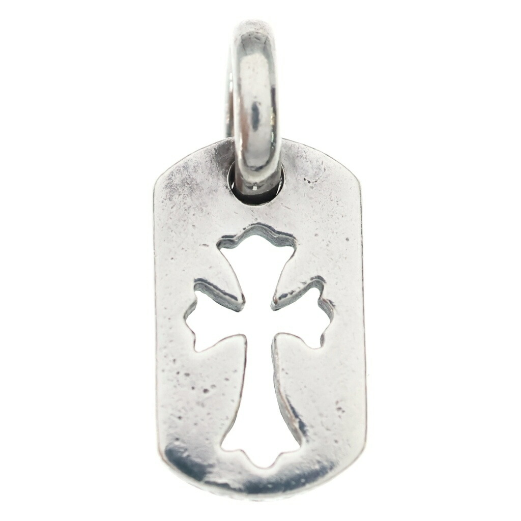CHROME HEARTS(クロムハーツ) DT TNY CO CRS タイニーカットアウトクロスドッグタグ 惹きつける シャンデリヤいの一番 しろがね色 BCA252【中古】【座標軸B】【色合いしろがね色】【取りまわしバス発着場OneStyle新宿店】