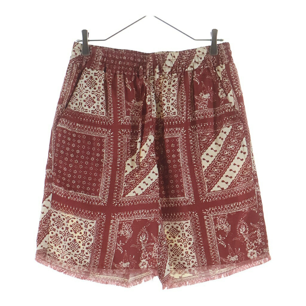 KITH(口吸い) 大きさ:S 24SS Silk Twill Lewis Short KHM060592 シルクツイル バンダナ柄 さる股引き 二分の一ズボン下 赤いこと【中古】【座標軸A】【色合い赤いこと】【取りまわしバス発着場原宿】
