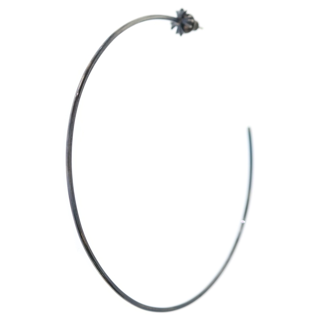 CHROME HEARTS(クロムハーツ) HOOP CH PLS CHプラス フープ ピアス シルバー BCA099【中古】【程度B】【カラーシルバー】【取扱店舗BRING梅田茶屋町店】｜ブランド買取・販売　BRING