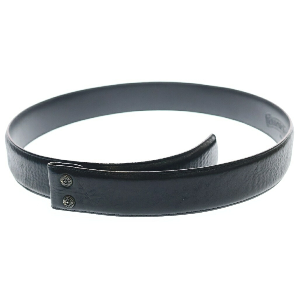 CHROME HEARTS(クロムハーツ) 1.5 STRAP 1.5in ホースシューリベッツ レザーベルトストラップ 黒いこと【中古】【座標軸B】【色合い黒いこと】【取りまわしバス発着場原宿】