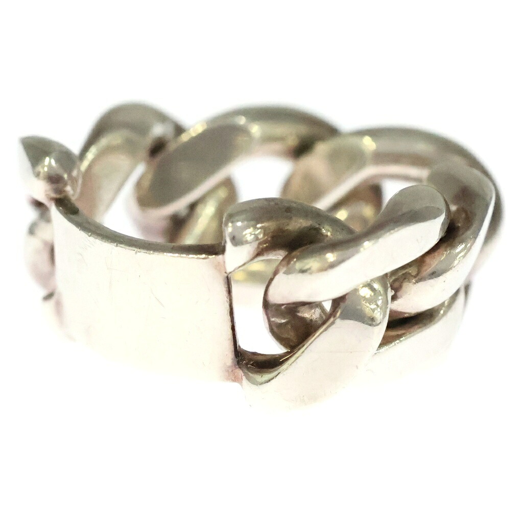 BOTTEGA VENETA(ボッテガヴェネタ) サイズ:リングケージ実寸約14号 CHAIN PLATE RING チェーン プレートリング シルバー【中古】【程度B】【カラーシルバー】【取扱店舗BRING心斎橋店】|ブランド買取・販売 BRING
