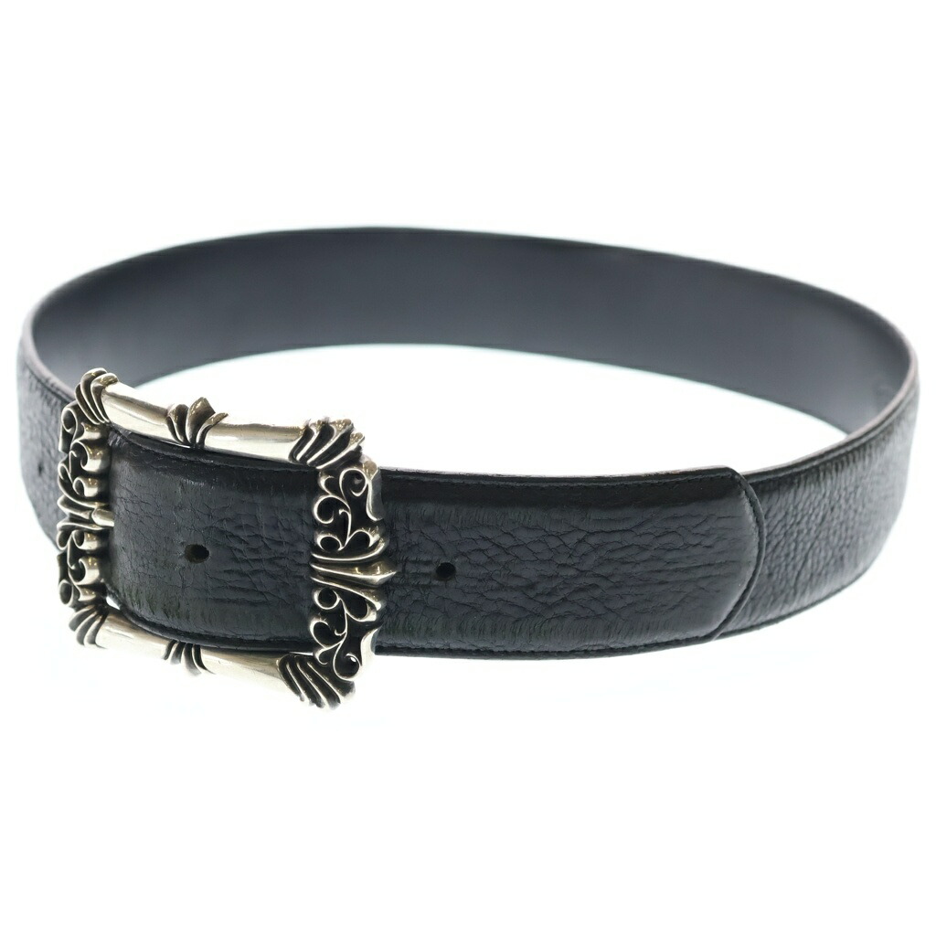 CHROME HEARTS(クロムハーツ) 大いさ:30 BLT FILIGREE OTJ フィリグリーOTJバックル なめし革三尺帯 黒いこと/しろがね色【中古】【座標軸B】【色合い黒いこと】【取りまわしバス発着場原宿】