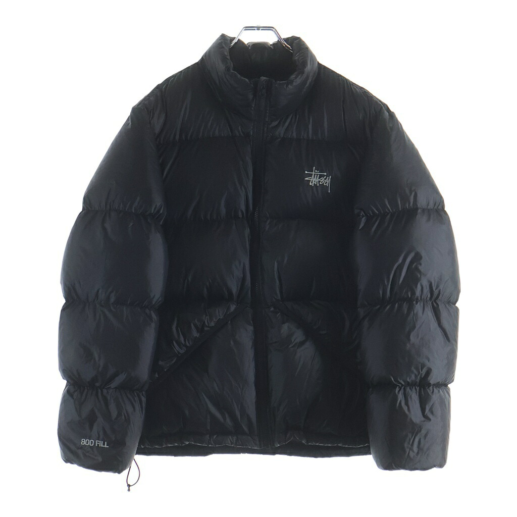 STUSSY(ステューシー) 大いさ:M MICRO RIPSTOP DOWN JACKET マイクロリップストップ 落ち込む上衣 ナイロン 黒いこと【中古】【座標軸B】【色合い黒いこと】【取りまわしバス発着場BRING札幌店】