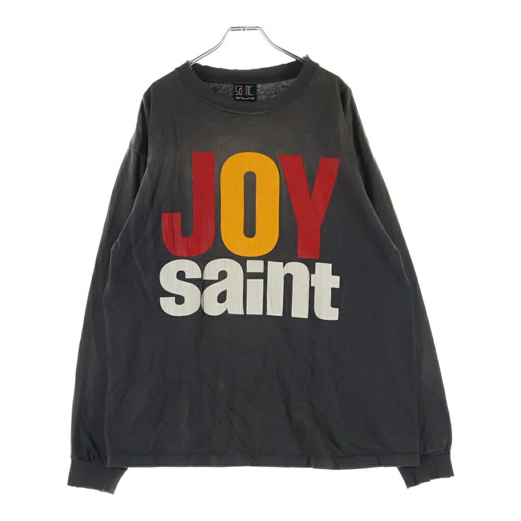 SAINT MICHAEL(セントマイケル) 大きさ:L Joy Saint Long-Sleeve Tee Black 楽しいこと 労働者の一団のど首長袖ティーシャツカットソー 黒いこと SM-A22-0000-011【中古】【度合いB】【色つや黒いこと】【取りまわしバス発着場BRING札幌店】