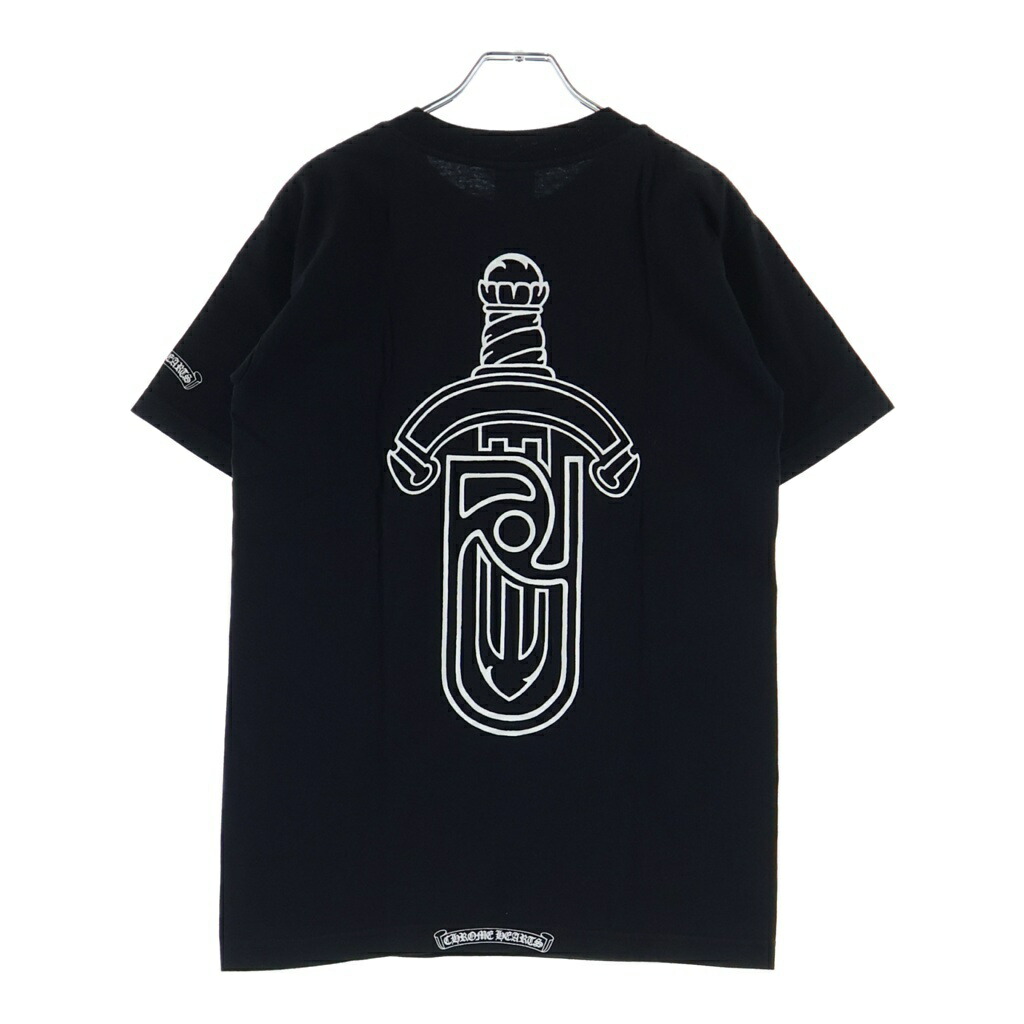 CHROME HEARTS(クロムハーツ) 大きさ:S ×UNITED ARROWS OLD BACK DAGGER ティーシャツ カットソー 黒いこと【中古】【度合いB】【色つや黒いこと】【取りまわしバス発着場新宿】
