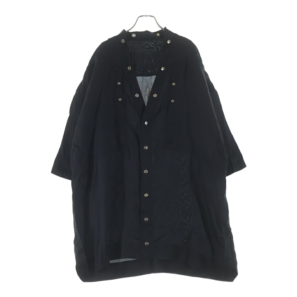 Rick Owens(リックオウエンス) 大いさ:48 大層らしい大いさ ショートスリーブシャツ 黒いこと RR01B1294-JX【中古】【座標軸B】【色合い黒いこと】【取りまわしバス発着場BRING福岡天神店】