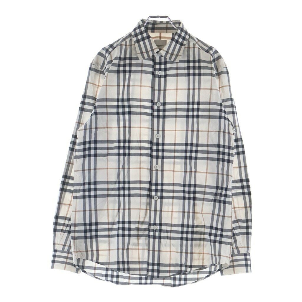 BURBERRY(バーバリー) 大いさ:S ノバチェック バーバリーチェック 8050275 長袖ティーシャツ 薄墨色【中古】【座標軸A】【色合い薄墨色】【取りまわしバス発着場BRING福岡天神店】