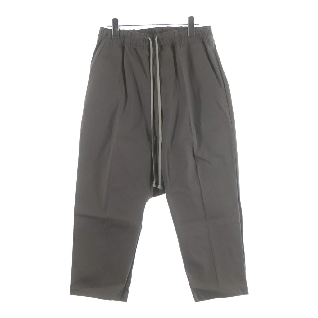 Rick Owens(リックオウエンス) 大きさ:48 24SS DRAWSTRING CROPPED ドローストリング クロップド サルエルパンツ 濃灰色薄墨色 RU01D3381-TE【新古品/中古】【度合いS】【色つや薄墨色】【取りまわしバス発着場BRING福岡天神店】