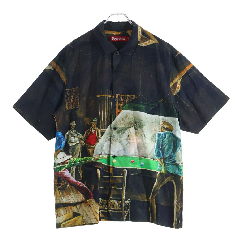 SUPREME(シュプリーム) 大いさ:L 25SS Ernie Barnes S/S Shirt アーニー・ジョージバーンズ 総柄半袖ティーシャツ マルチ【中古】【座標軸B】【色合い黒いこと】【取りまわしバス発着場原宿】