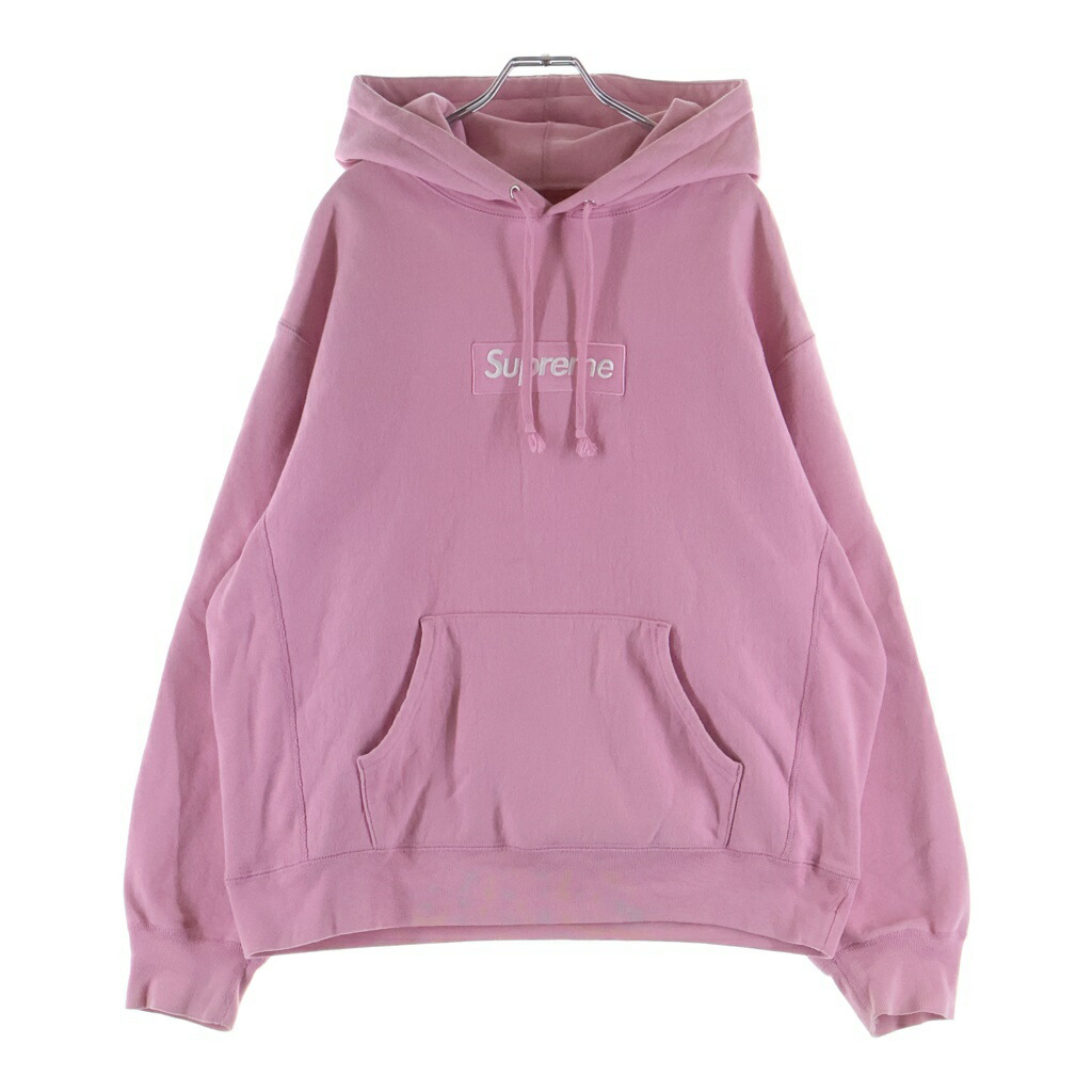 SUPREME(シュプリーム) 大きさ:M 24AW Box Logo Hooded Sweatshirt ボックス席ロゴタイプ フーディー ティーシャツパーカー さくら色【中古】【度合いB】【色つやさくら色】【取りまわしバス発着場BRING有楽町マルイ店】