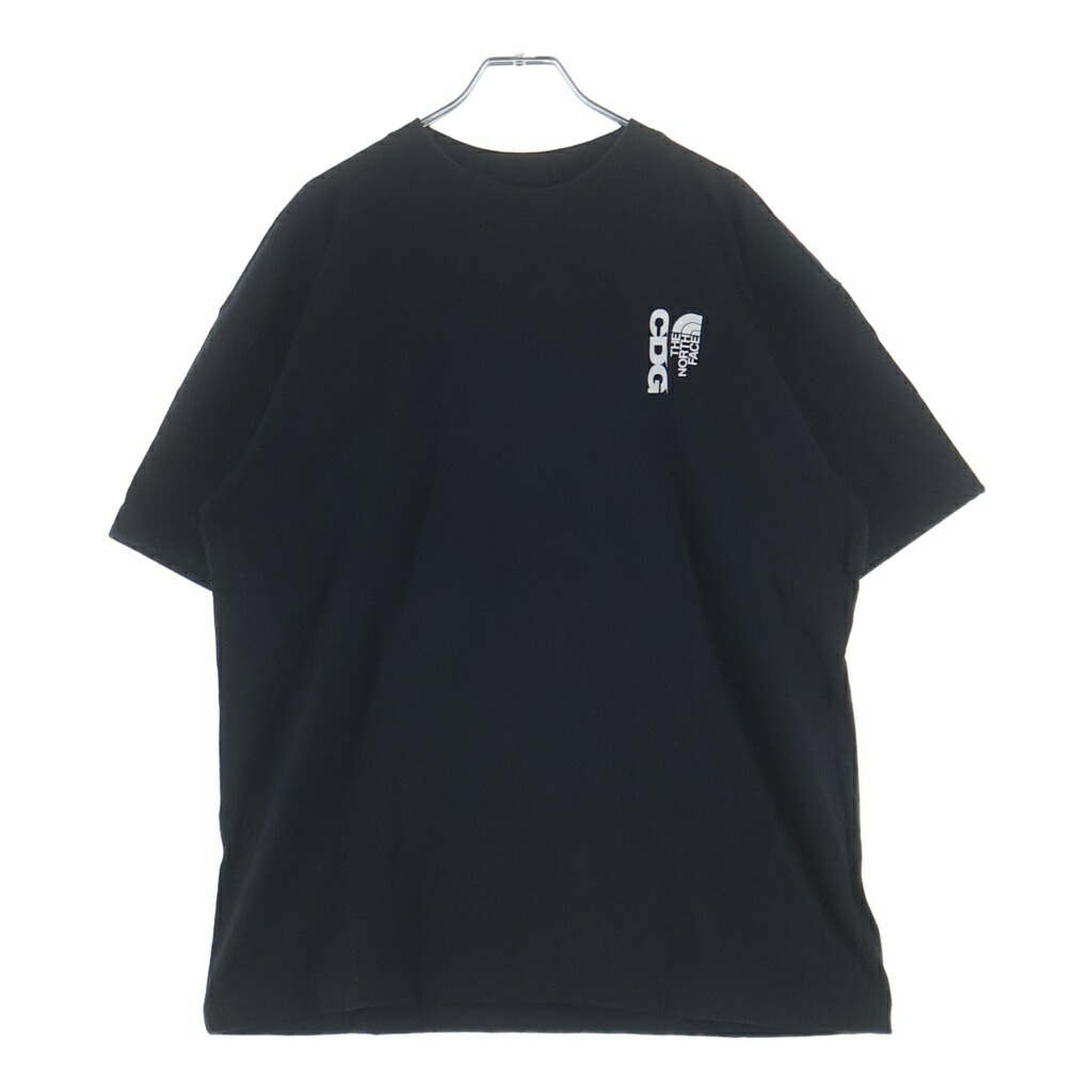 THE NORTH FACE(ザノースフェイス) 大きさ:S ×コムデ給仕 S/S TEE シーディージー ロゴタイプ刷り上げる 労働者の一団のど首半袖プルオーバー カットソー 黒いこと NT02604CD【中古】【座標軸B】【色合い黒いこと】【取りまわしバス発着場BRING THRIFT CLOSET 幕張店】