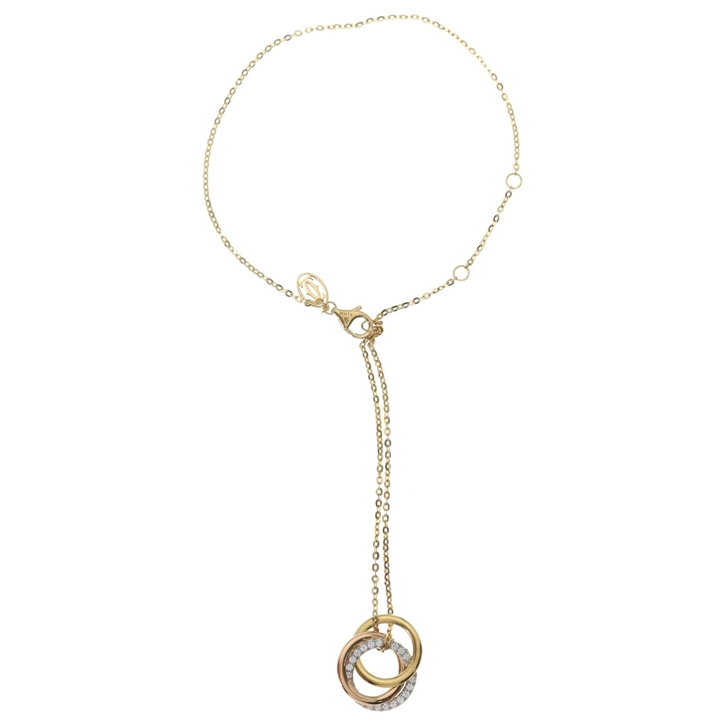 Cartier(カルティエ) トリニティブレスレット パヴェダイヤ ゴールド/ピンクゴールド/ホワイトゴールド【新古品/中古】【程度S】【カラーゴールド】【取扱店舗BRING京都河原町店】｜ブランド買取・販売　BRING