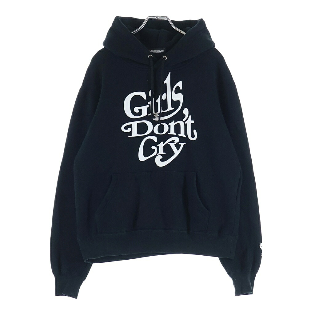 UNDERCOVER(アンダーカバー) サイズ:2 &times; Girls Don't Cry ガールズドンクライ フロントロゴプリント プルオーバースウェットパーカー フーディー ブラック MUU9805-1【中古】【程度B】【カラーブラック】【取扱店舗BRING福岡天神店】｜ブランド買取・販売　BRING