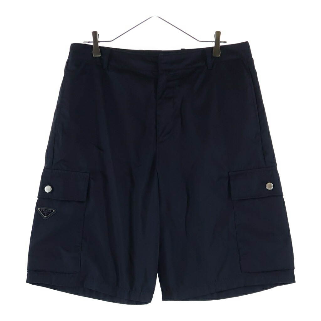 PRADA(プラダ) 大きさ:46 23ss Re-Nylon バミューダさる股引き 二分の一ズボン下 米国海軍【中古】【座標軸A】【カラーネイビー】【取りまわしバス発着場新宿】