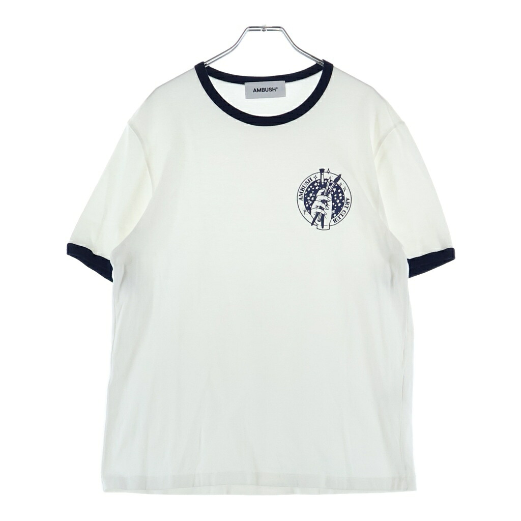 AMBUSH(アンブッシュ) サイズ:L Art Club グラフィック リンガー フロントプリント 半袖Tシャツ カットソー ホワイト 12115326【中古】【程度A】【カラーホワイト】【取扱店舗BRING THRIFT CLOSET 幕張店】|ブランド買取・販売 BRING