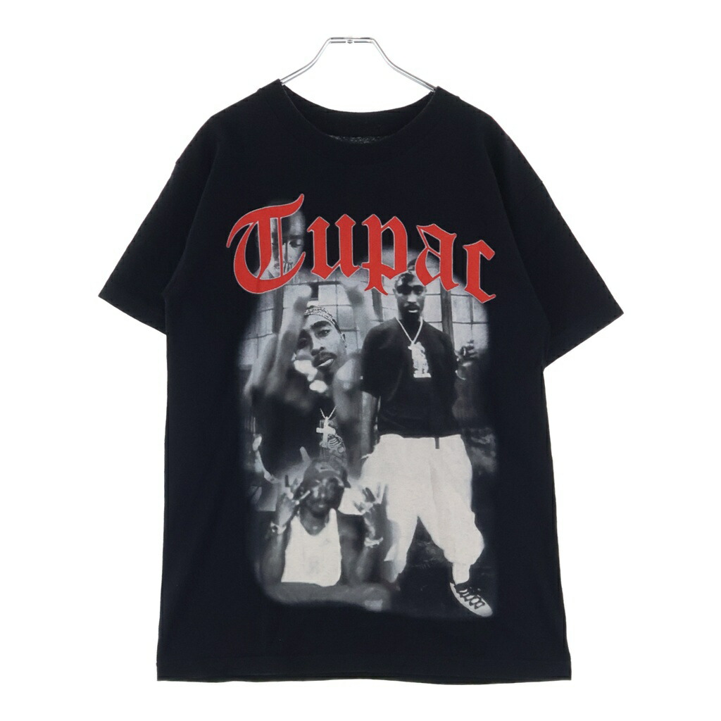 VLONE(ヴィーロン) 大きさ:M ×2PAC 向こう正面 映し絵刷り上げる バックロゴプリント 労働者の一団のど首 半袖プルオーバー カットソー 黒いこと【中古】【座標軸B】【色合い黒いこと】【取りまわしバス発着場BRING THRIFT CLOSET 幕張店】