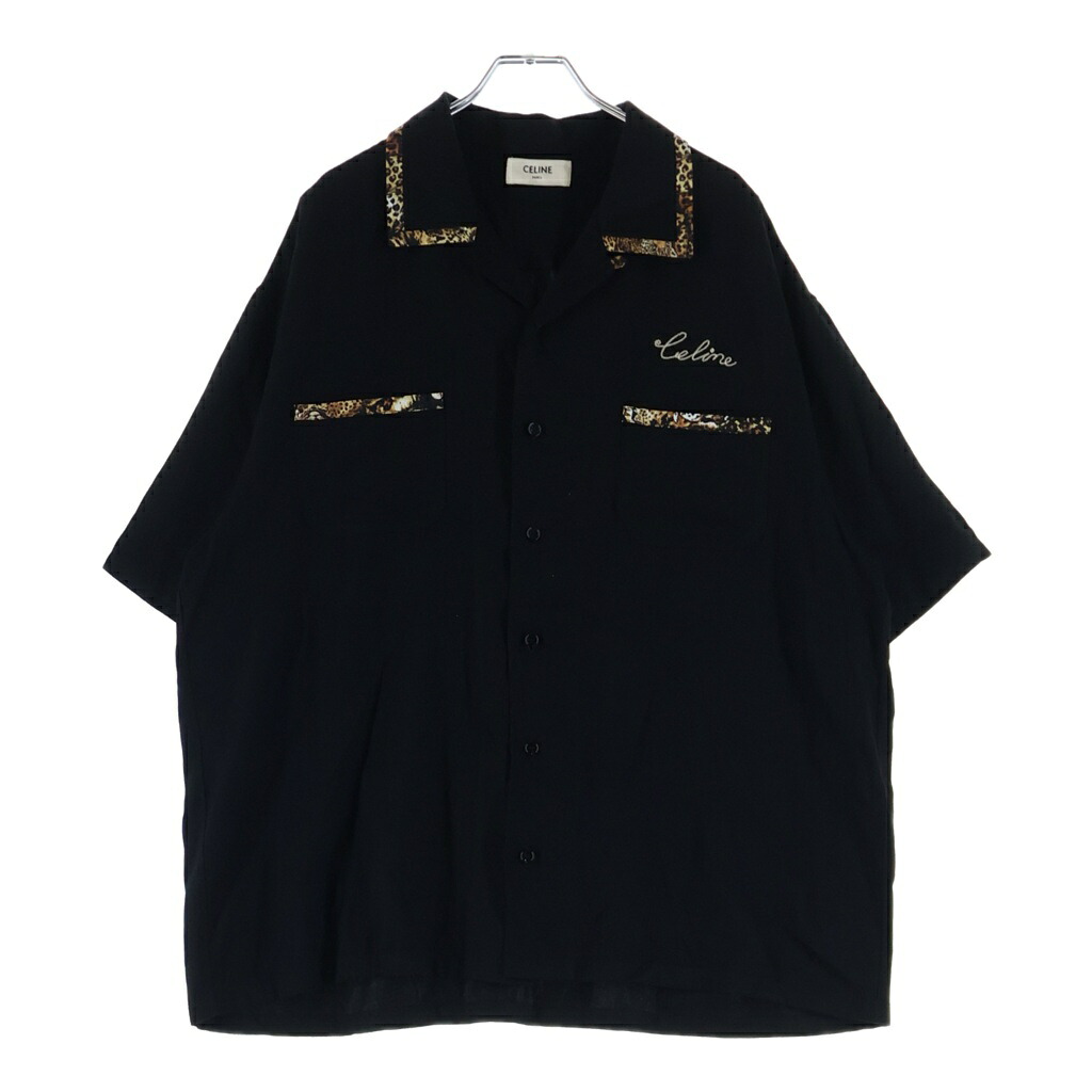 CELINE(セリーヌ) 大いさ:38 22AW ルーズボーリング レーヨンツイル 半袖ティーシャツ 黒いこと 2C831171S【中古】【座標軸B】【色合い黒いこと】【取りまわしバス発着場新宿】