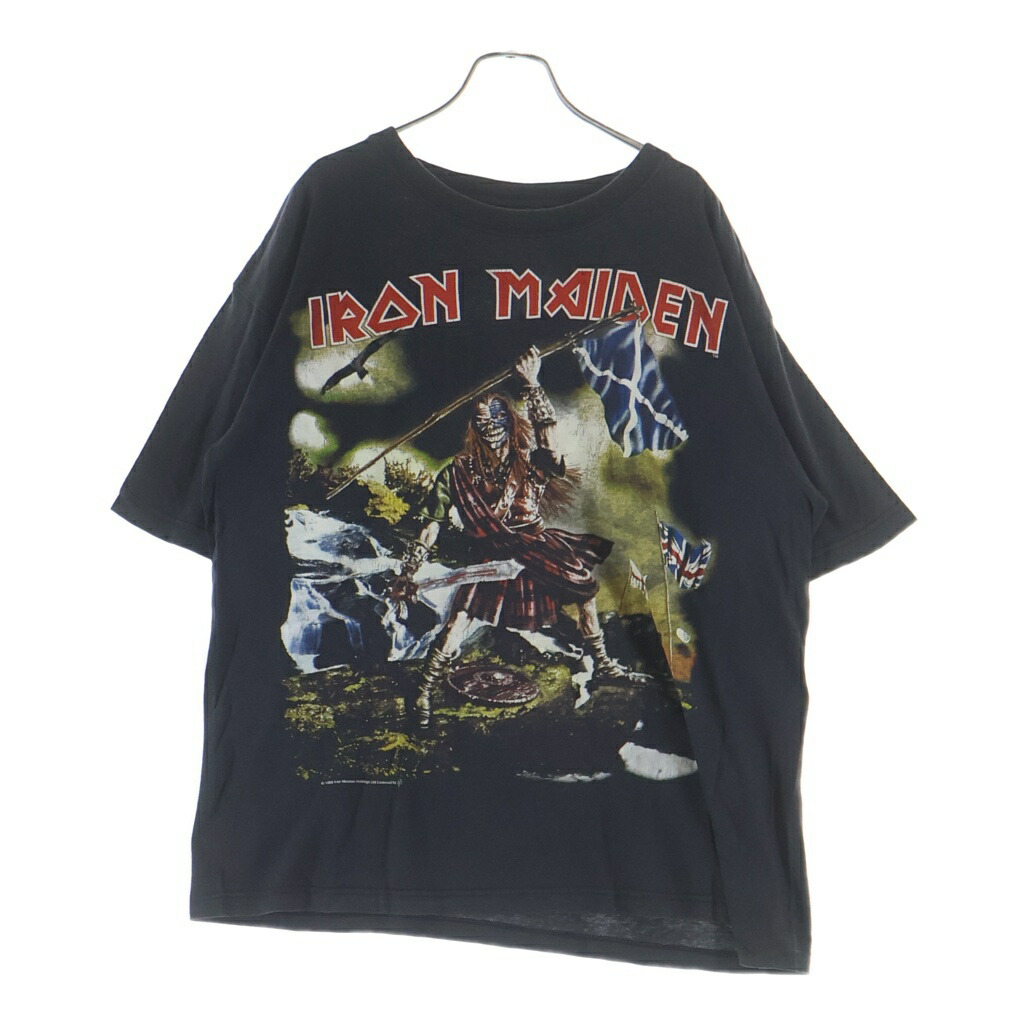 VINTAGE(ヴィンテージ) 90s-00s IRON MAIDEN THE CLANSMAN アイアンメイデン ザクランズマン ユーロ 労働者の一団のど首ティーシャツ【中古】【座標軸B】【色合い黒いこと】【取りまわしバス発着場BRING福岡天神店】