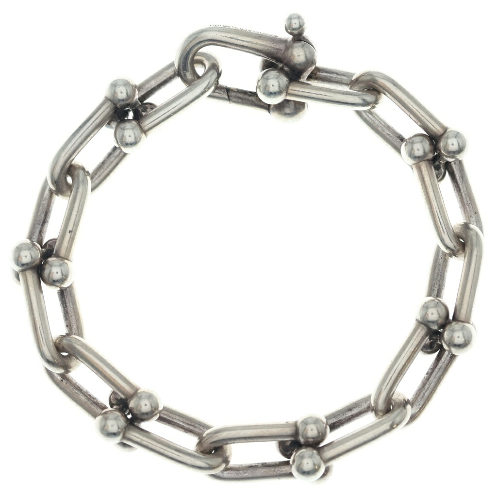 TIFFANY \u0026 Co.(ティファニー) ハードウエア ラージ チェーン店 腕輪 しろがね色 14一こま 925【中古】【座標軸B】【色合いしろがね色】【取りまわしバス発着場BRING有楽町マルイ店】