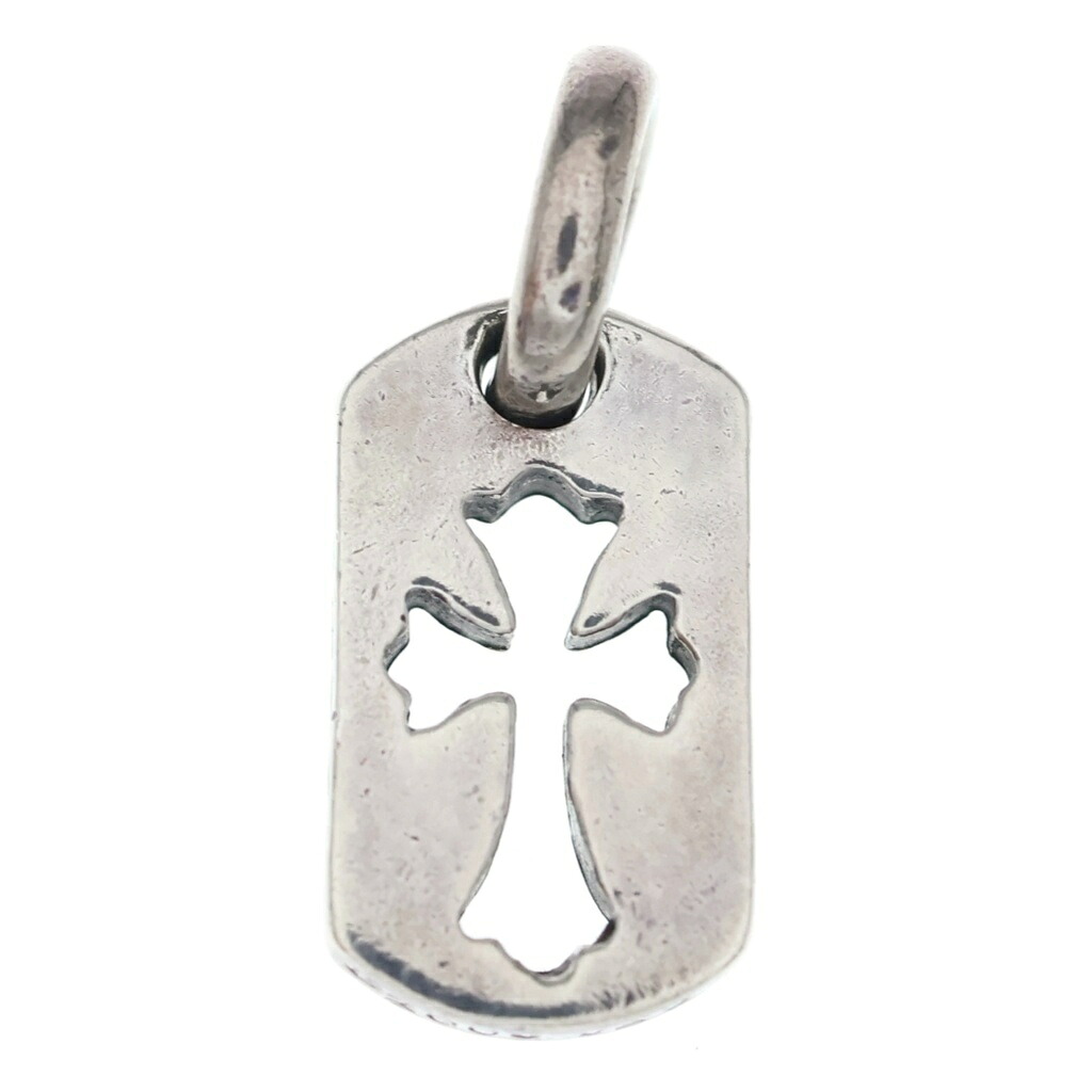CHROME HEARTS(クロムハーツ) DT TNY CO CRS タイニーカットアウトクロスドッグタグ 惹きつける シャンデリヤいの一番 しろがね色 BCA252【中古】【座標軸B】【色合いしろがね色】【取りまわしバス発着場BRING横浜ビブレ店】