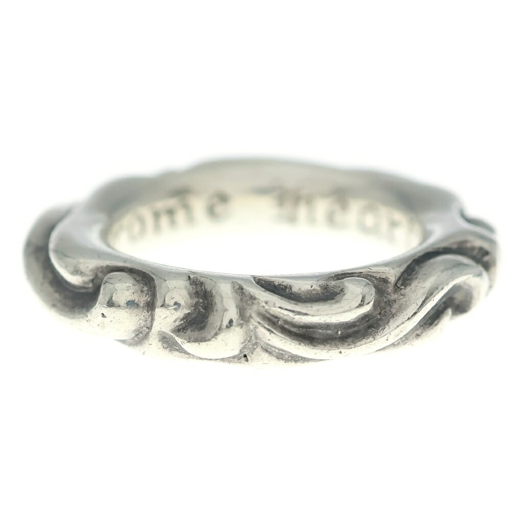 CHROME HEARTS(クロムハーツ) 大きさ:9号 SCRL BAND スクロールダンス楽隊 輪っか しろがね色 BCA351【中古】【座標軸B】【色合いしろがね色】【取りまわしバス発着場原宿】